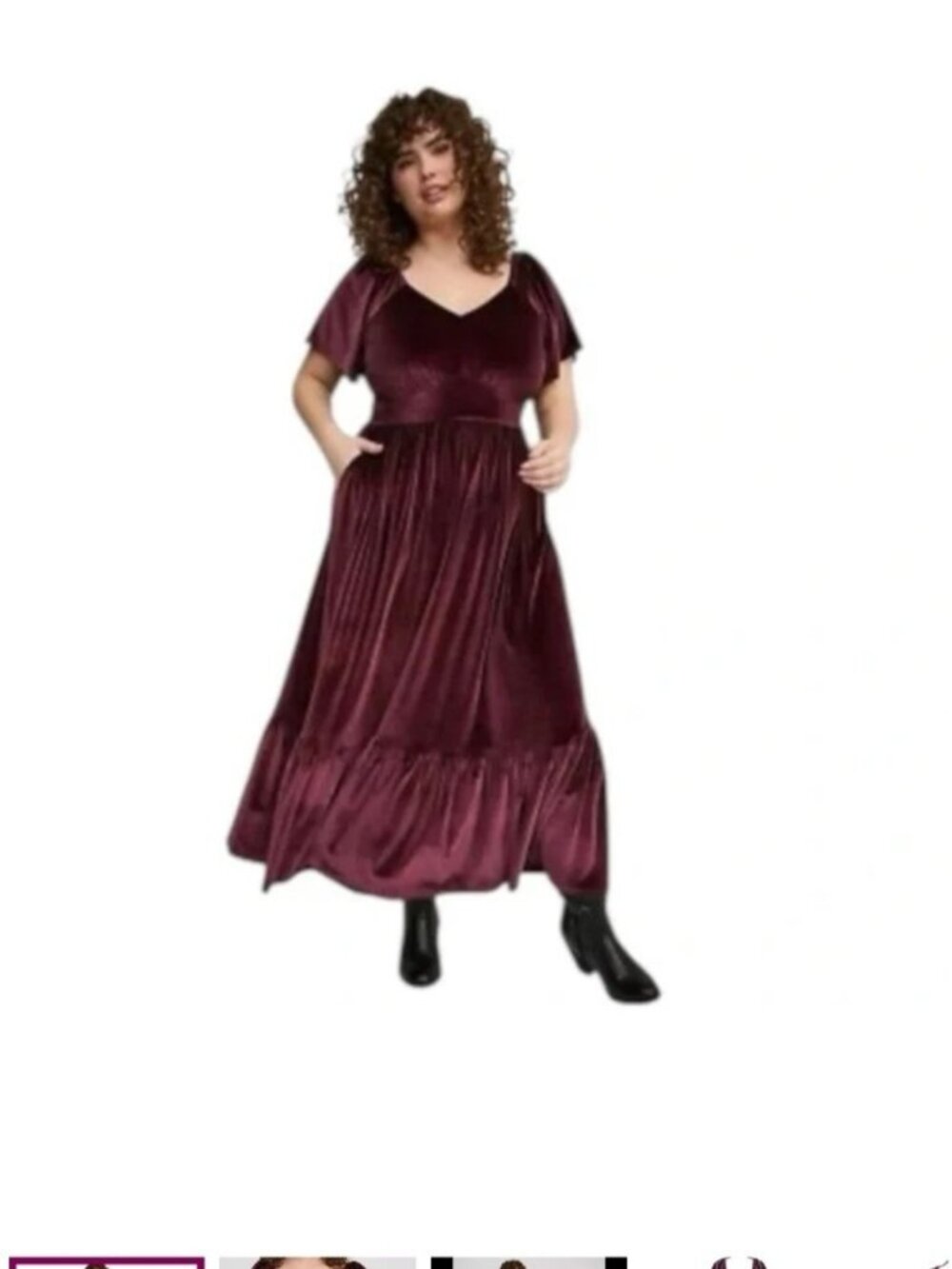 TORRID Purple Velvet Maxi Dress